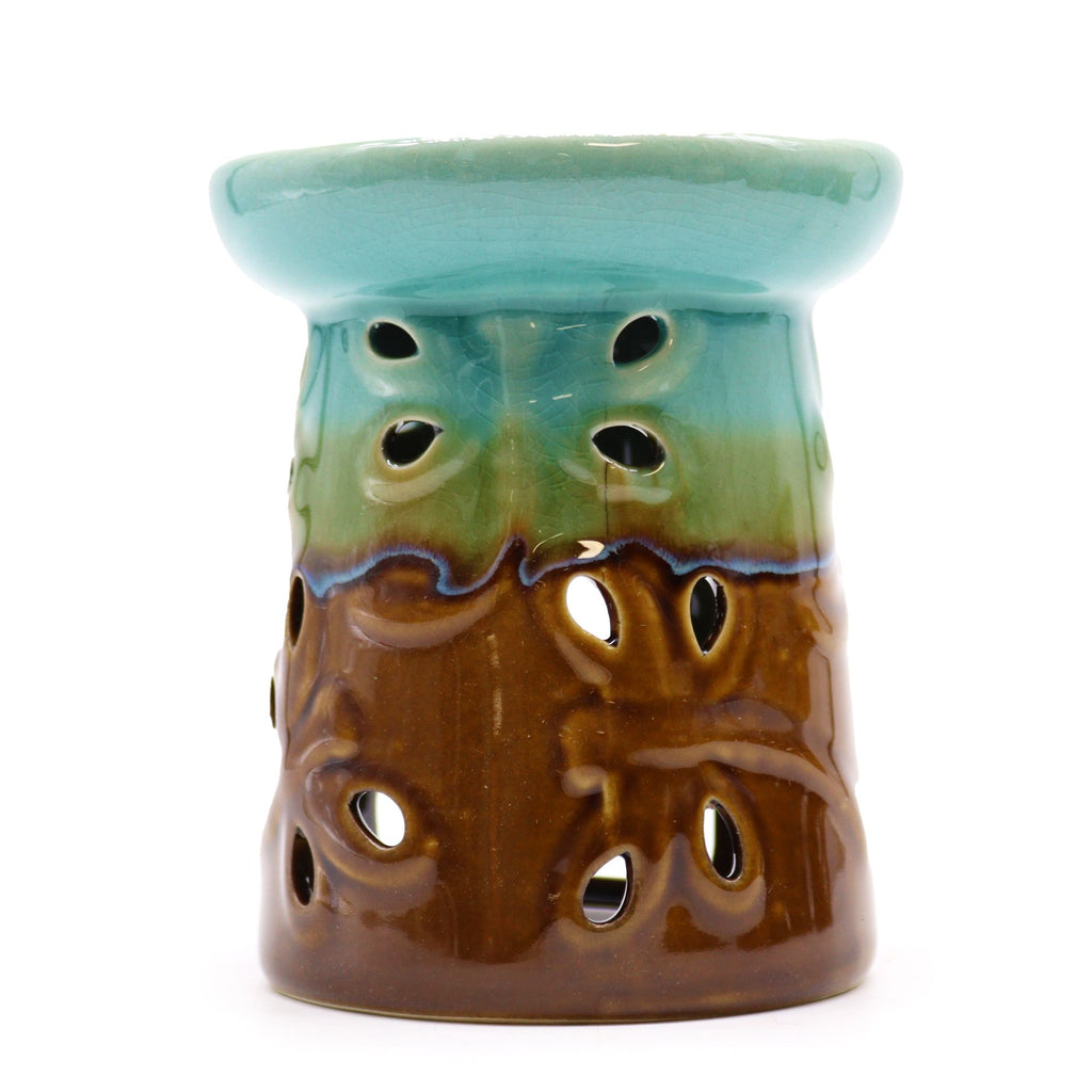 Classic Rustic Oil Burner with Dragonfly Design for Fragrance Oils