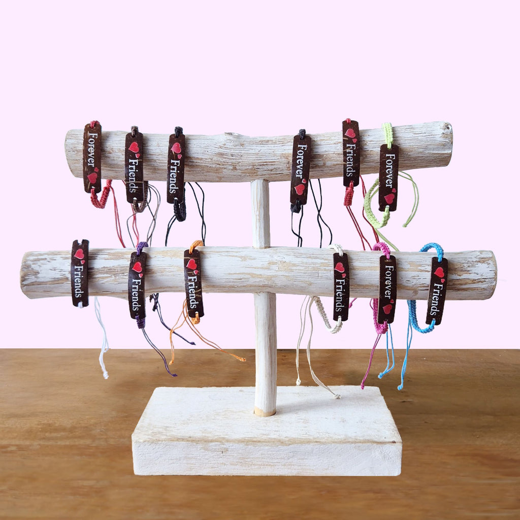 Handmade Friendship Bracelets with Friends Coconut Print Design