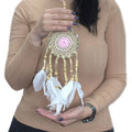 Pastel Blue Macramé Dream Catcher 9cm for Children's Rooms