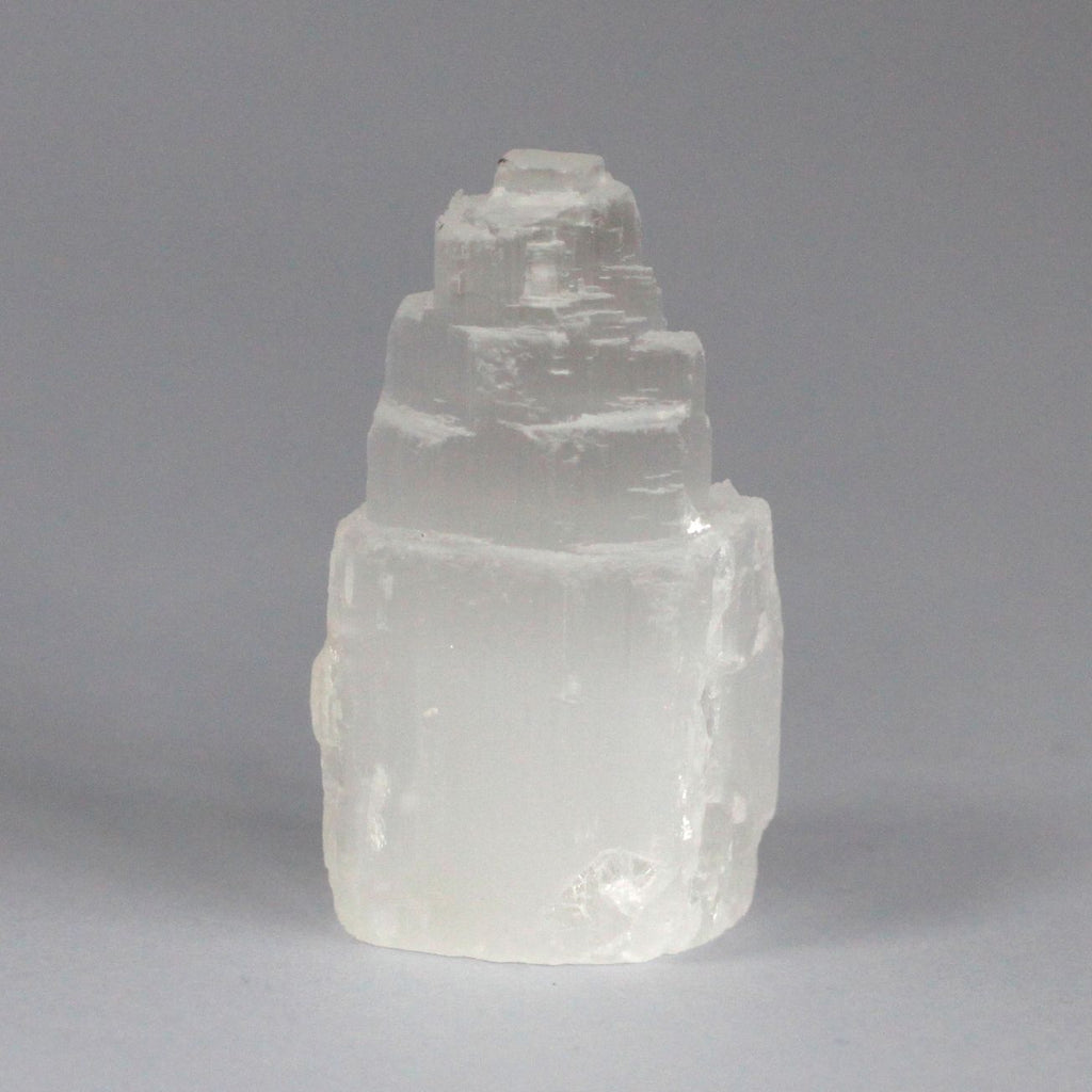 Natural Selenite Tower Unique 5 cm Crystal for Home Decor Display