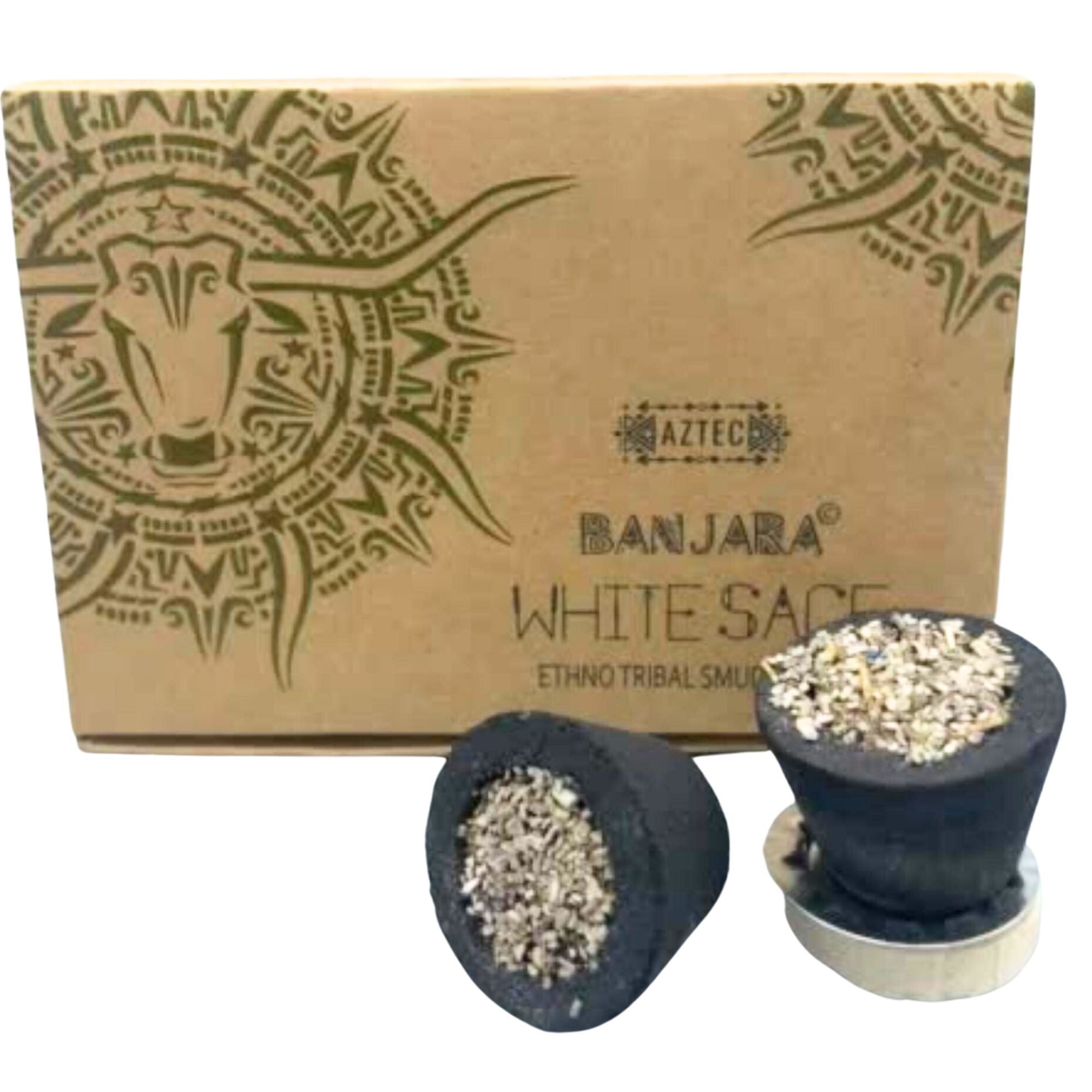 Banjara Smudge Cups with White Sage for Cleansing and Purification