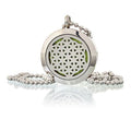 Aromatherapy Diffuser Necklace with Flower of Life Design 25mm