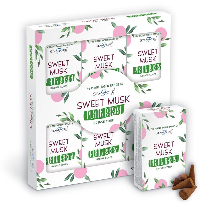 Plant Based Incense Cones Sweet Musk for Home Fragrance Use