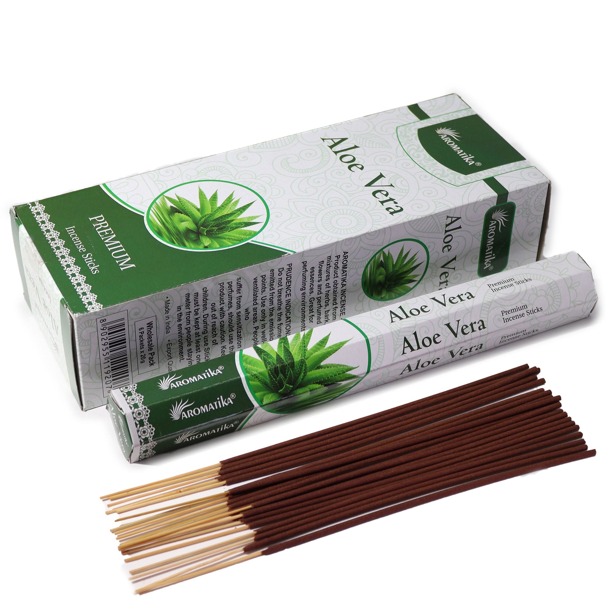 Aromatika Charcoal Free Hex Incense Sticks with Aloe Vera Scent