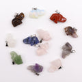 Gemstone Lucky Elephants Pendants Assorted Pack of 12 Pieces
