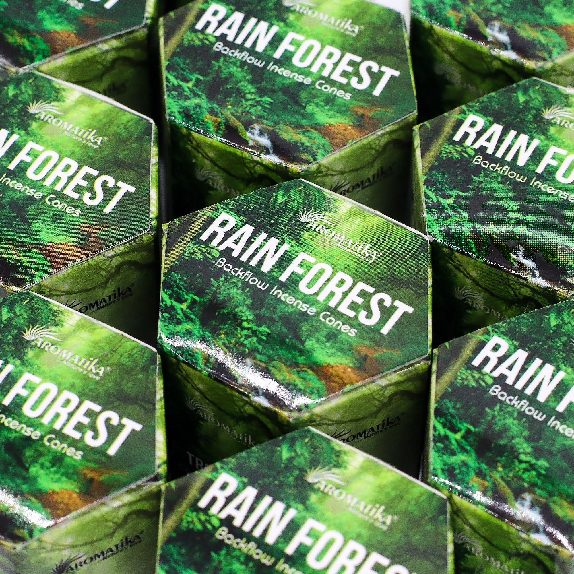Pack of 10 Masala Backflow Incense Cones with Rain Forest Aroma