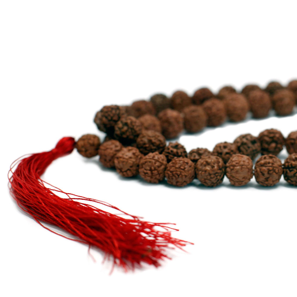 108 Brown Rudraksha Mala with Chunky Tassel for Stylish Looks