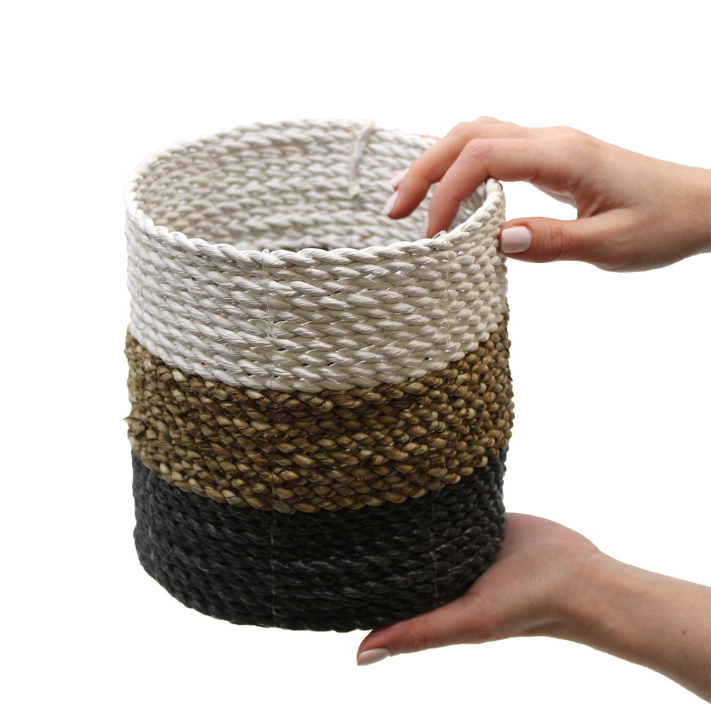 Seagrass Basket Set Natural White for Stylish Storage Solutions