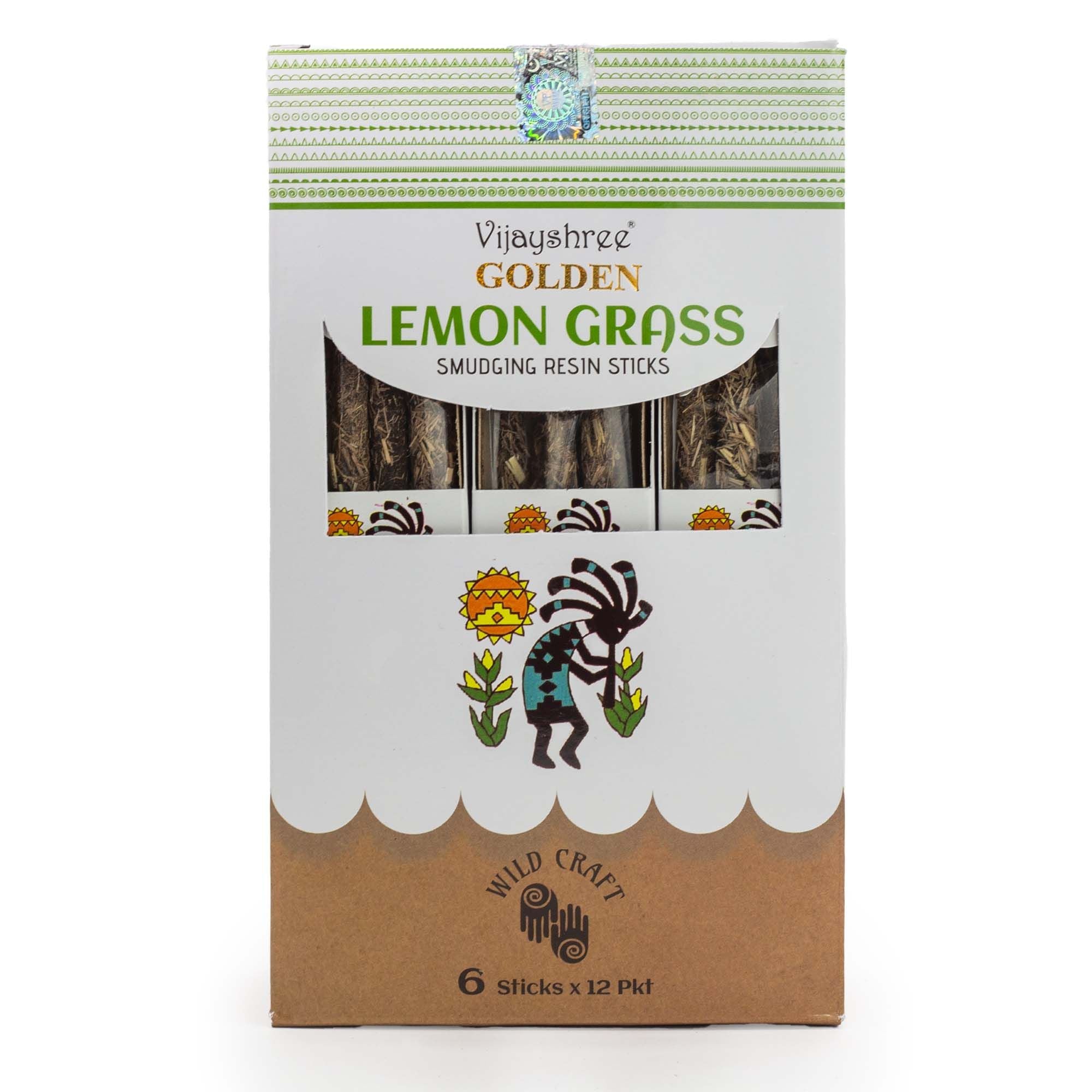 Golden Lemon Grass Smudging Resin Sticks for Fresh Aromas 30g