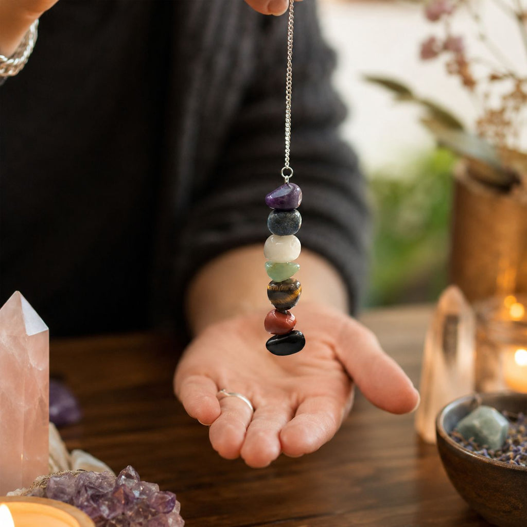Seven Tumble Chakra Souls Aligning Pendulum for Meditation Use