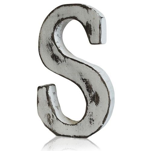 Shabby Chic Letters S Decorative Alphabet for Unique Home Decor