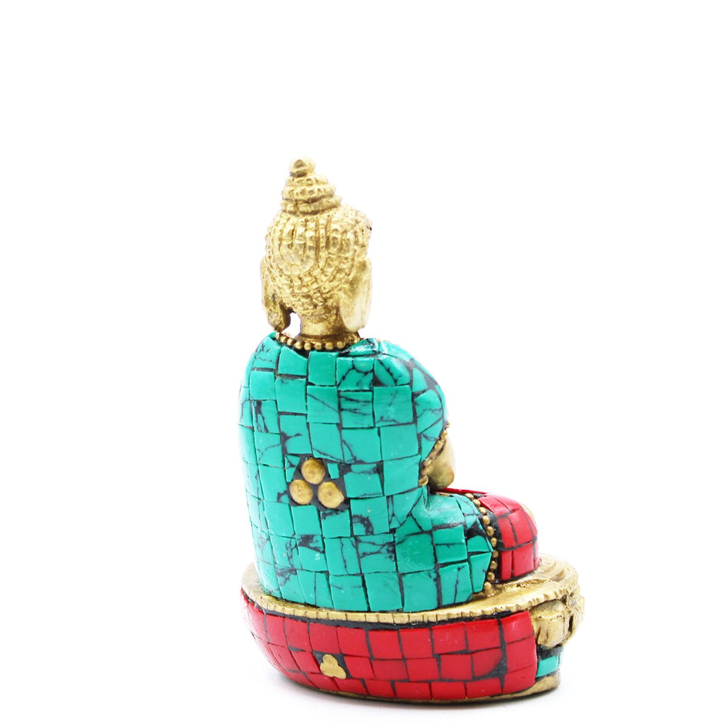 Brass Buddha Figure Amitabha 9.5 cm Ideal for Elegant Home Decor