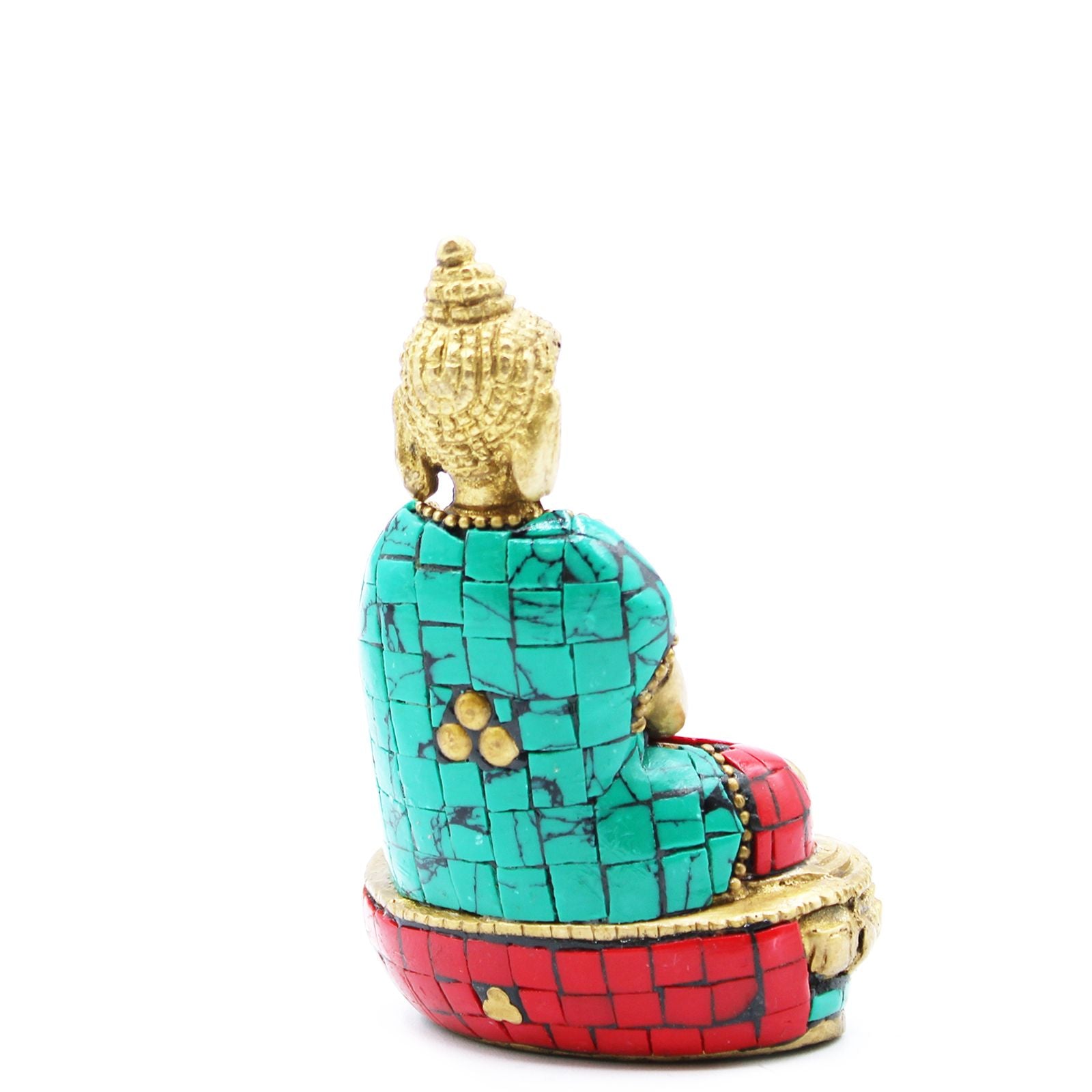 Brass Buddha Figure Amitabha 9.5 cm Ideal for Elegant Home Decor