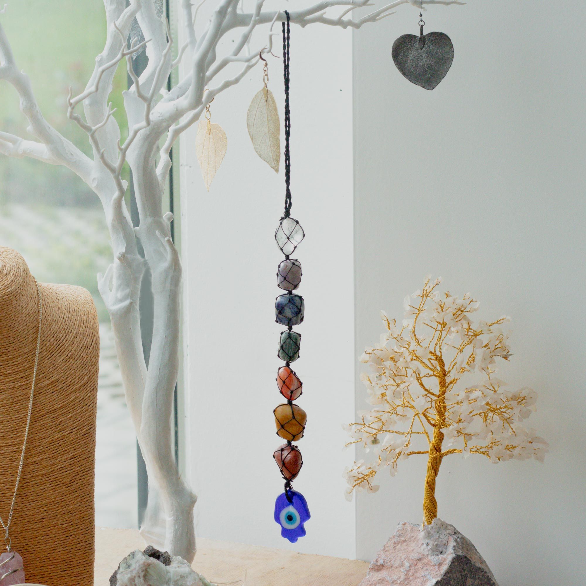 Hanging Chakra Stone Pendant Hansa for Unique Home Decor Style