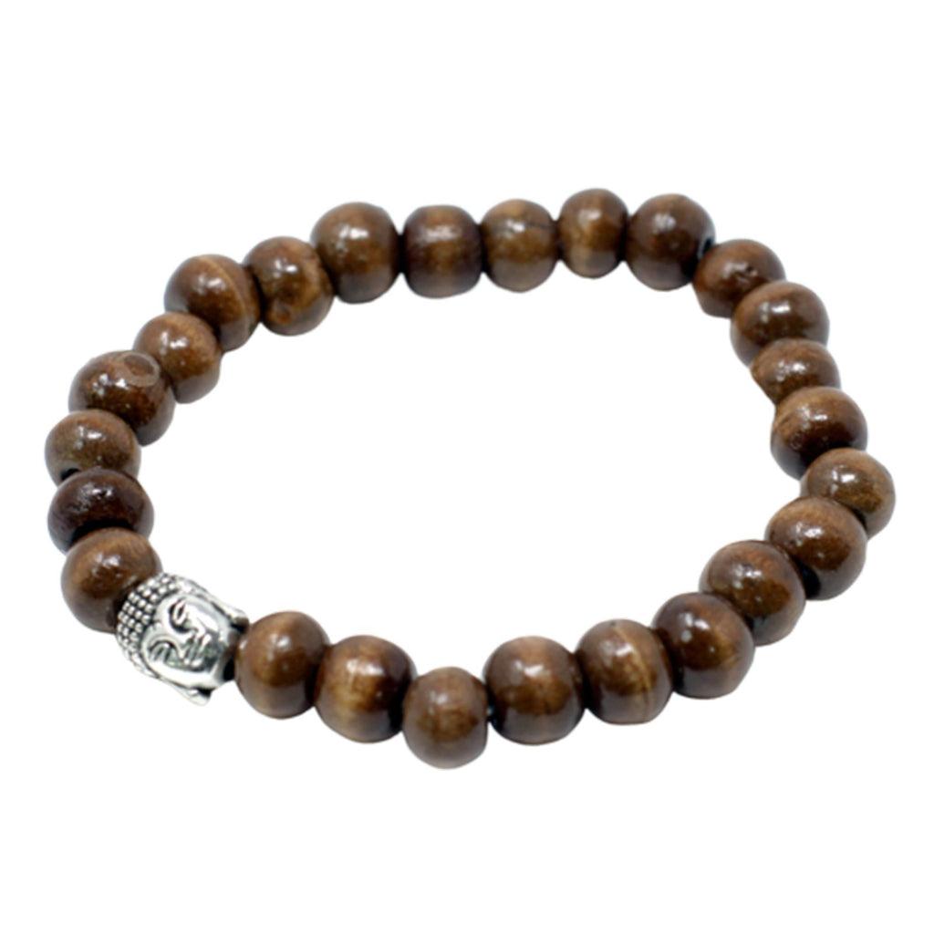 Brown Beads and Buddha Bangle for Everyday Fashion Appeal