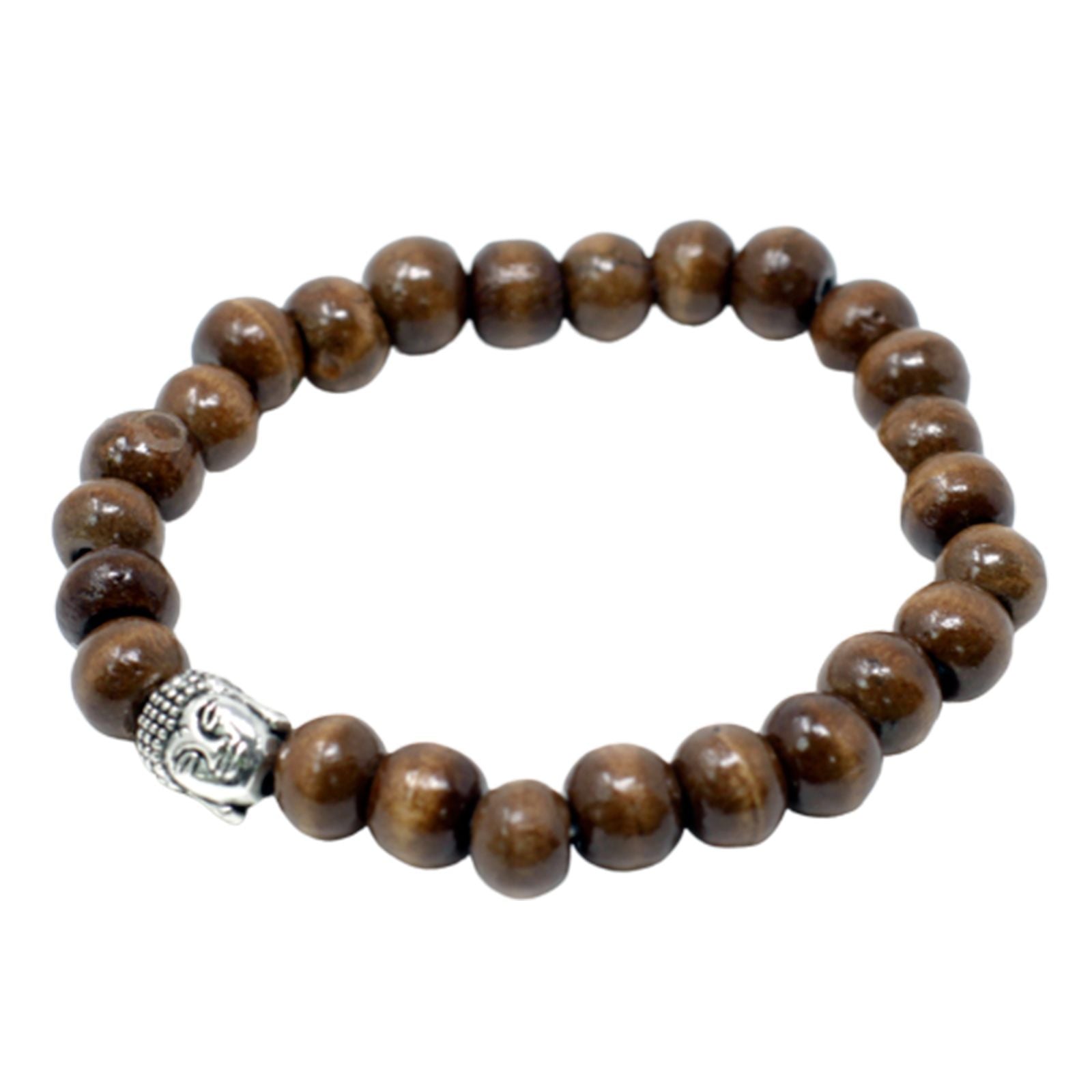 Brown Beads and Buddha Bangle for Everyday Fashion Appeal