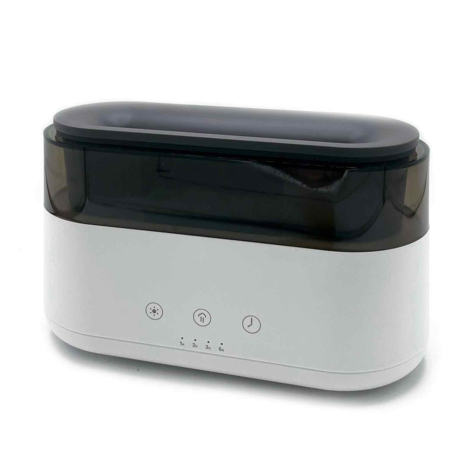 Modern Aroma Diffuser with LED Clock and USB C Flame Light Effect