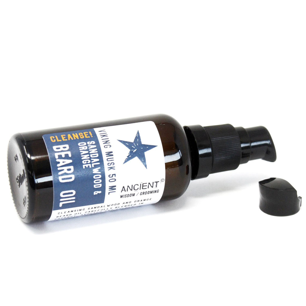 50ml Viking Musk Beard Oil with Orange and Sandalwood Essence