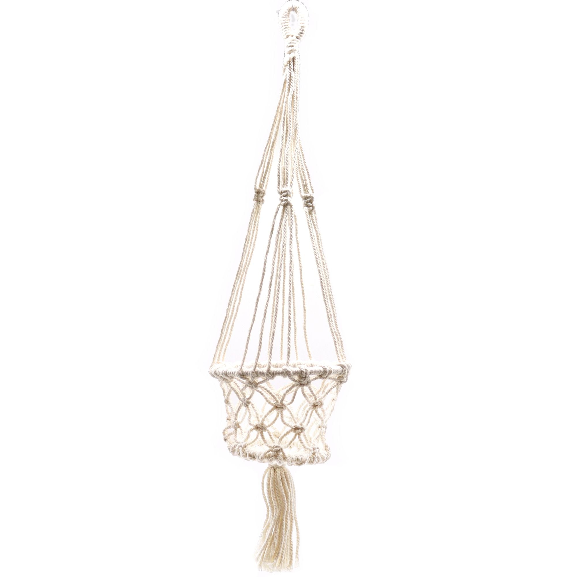 Stylish Macrame Pot Holder for Single Small Pot Home Decor Accent