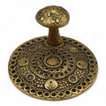 Mushroom Plate Brass Effect Incense Holder for Woodland Decor