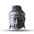 Buddha Head Home Decoration with Silver Shine Finish 25cm Design
