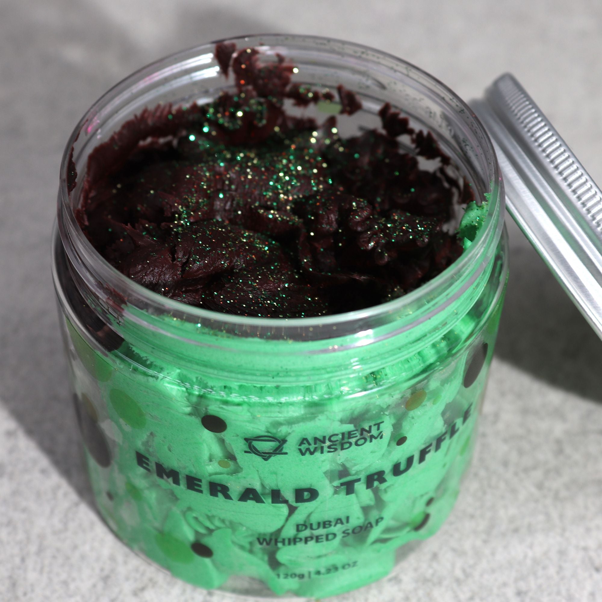 Dubai Emerald Truffle Whipped Soap 120g for Luxurious Cleansing