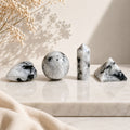 Four Gemstone Shapes Set of Rainbow Moonstone for Home Decor
