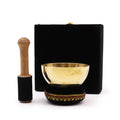 Brass Singing Bowl Gift Set 9cm with Velvet Cushion and Box