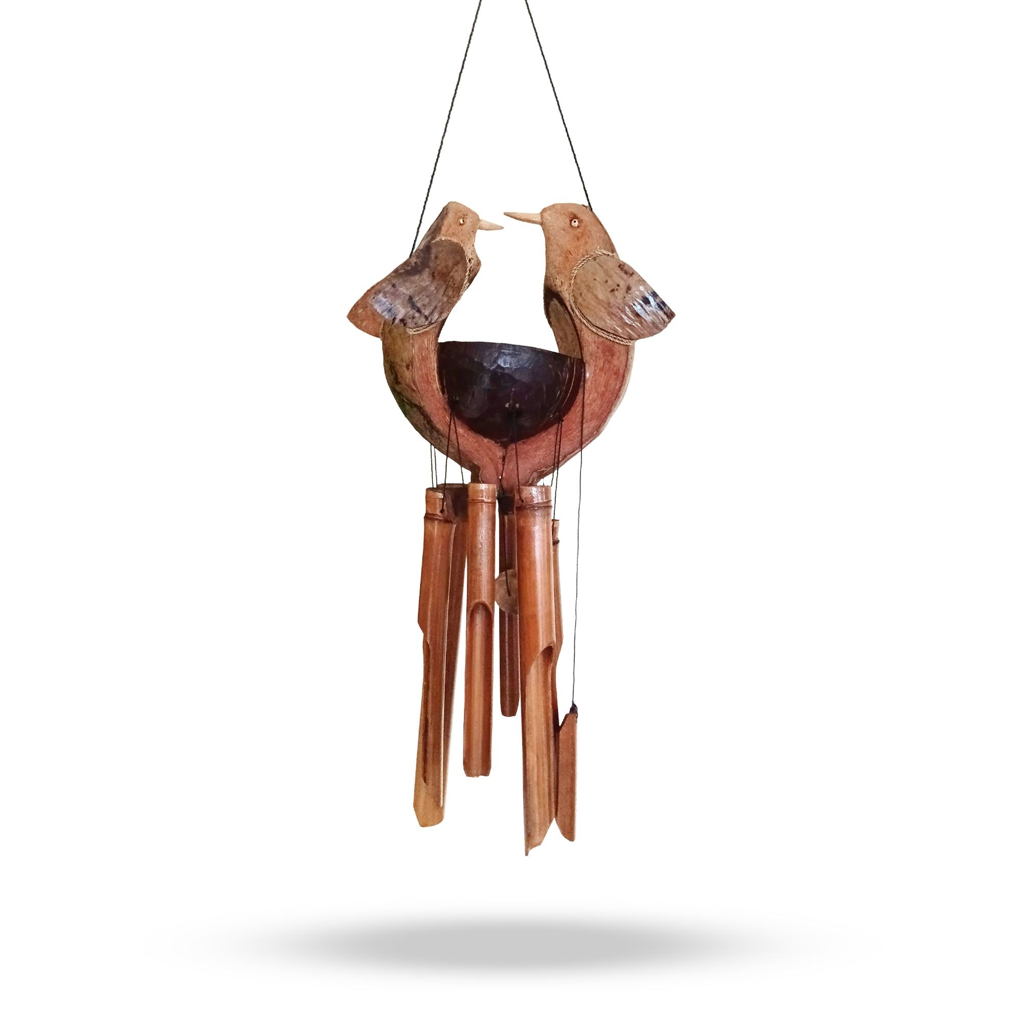 Bamboo Windchime with Charming Husband and Wife Design for Home Decor