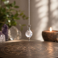 Facted Gemstone Pendulum - Rock Quartz
