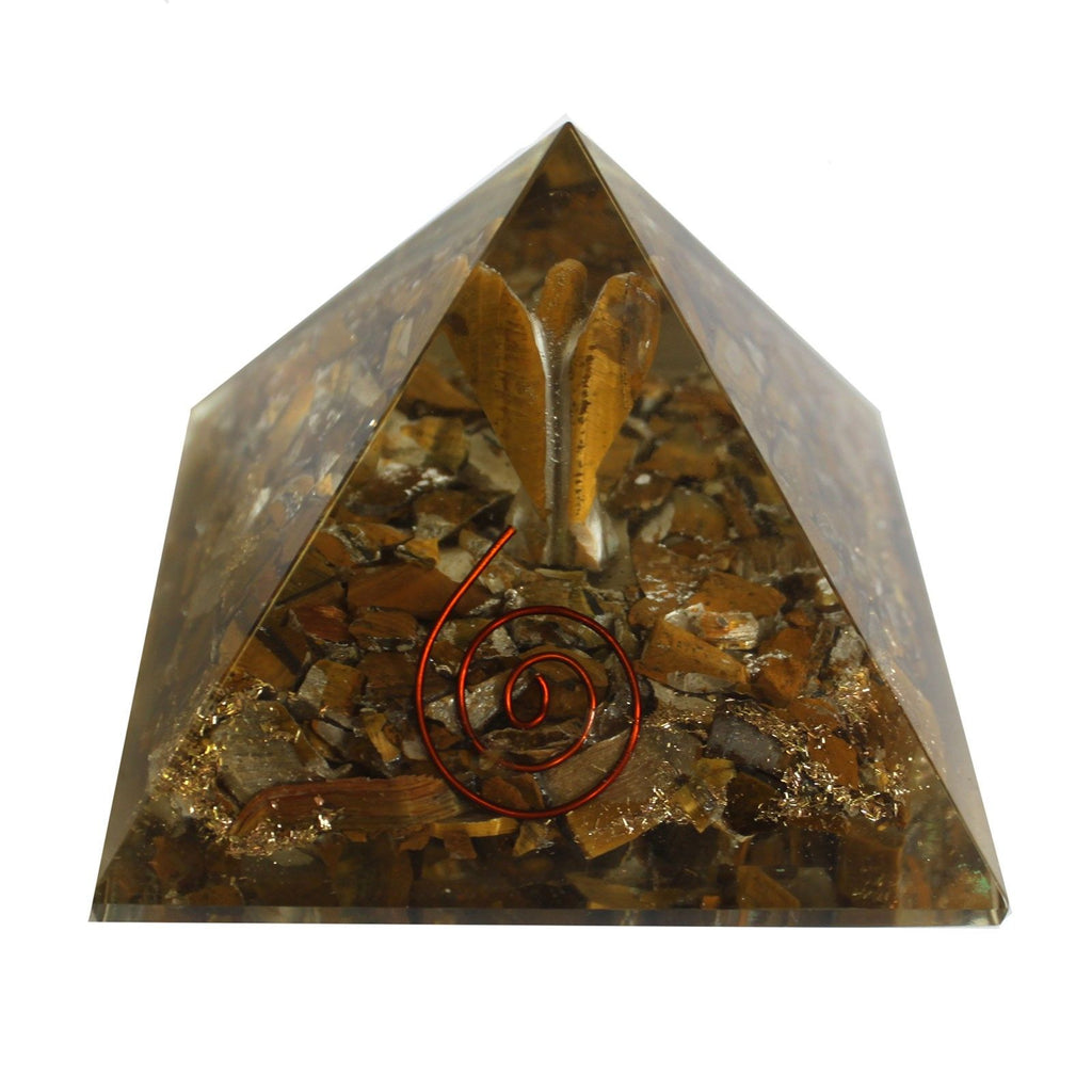 Large Orgonite Pyramid 70mm Angel for Enhanced Positive Energy Flow
