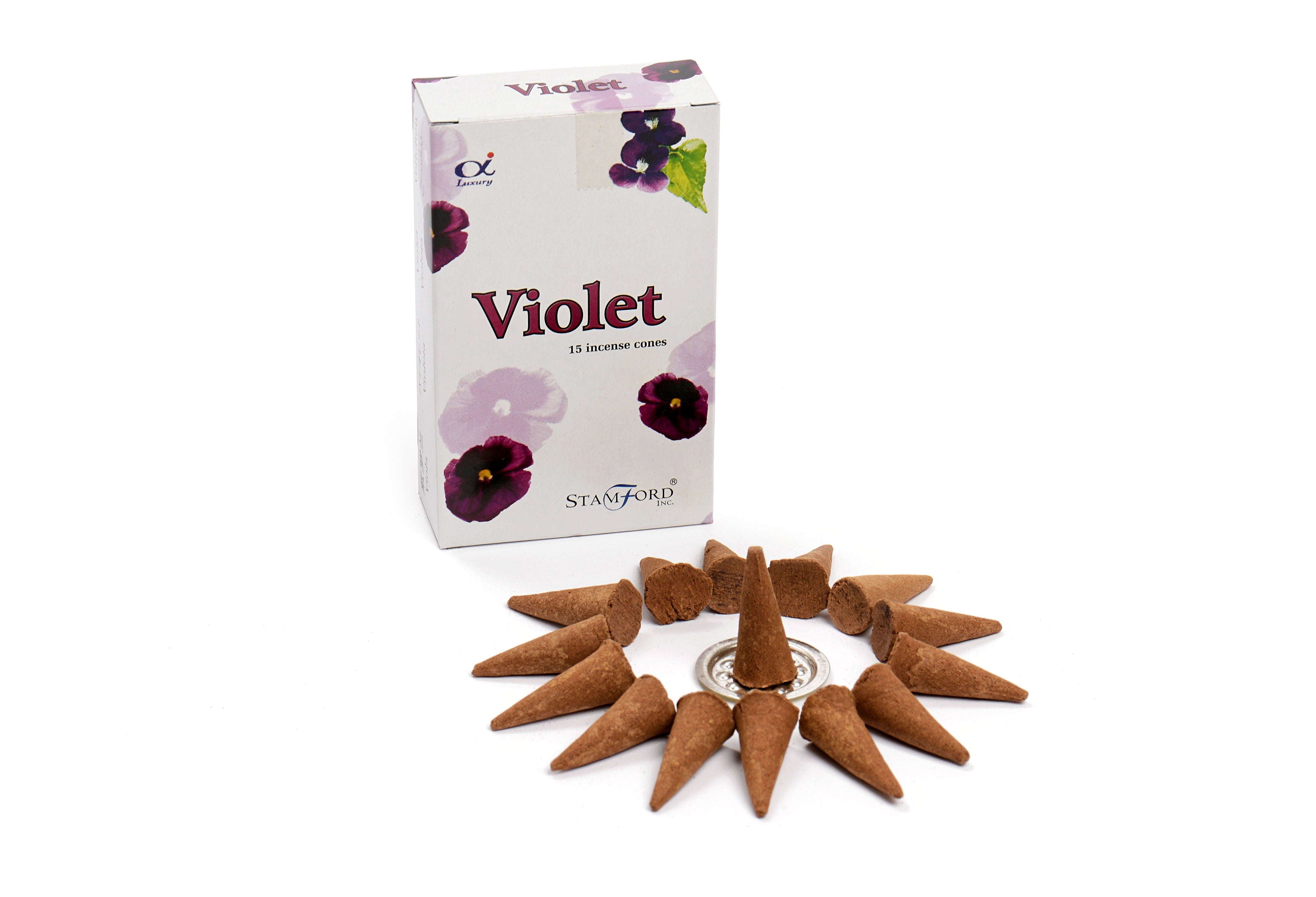 Violet Cones Stamford Premium Incense for Home Fragrance Relaxation