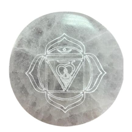 Chakra Set of 7 Selenite Charging Plates for Home Decor Use