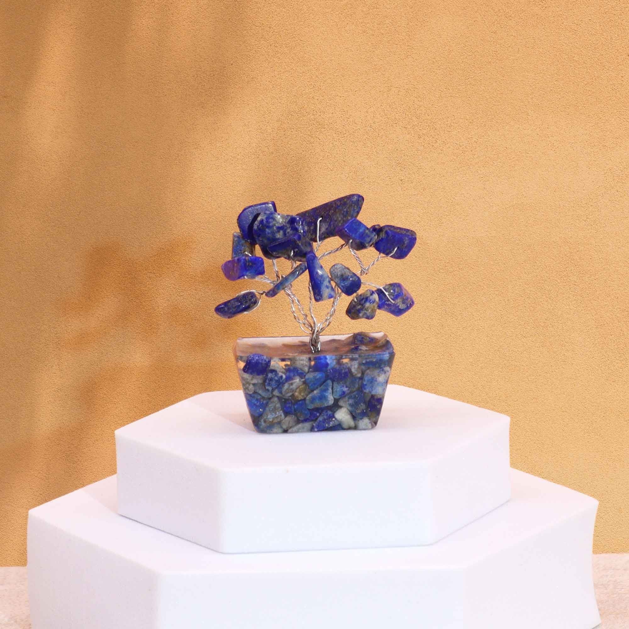 Mini Gemstone Tree on Orgonite Base with 15 Sodalite Stones
