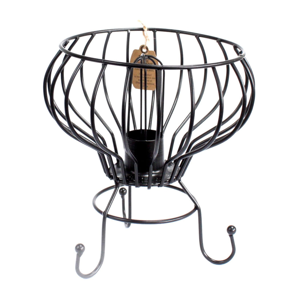 Low Salt Rock Brazier Set with Pink Salt Chunks and Light Fitting