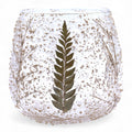 Natural Floral Glass Candle Holder Pino for Home Decor 10x9cm