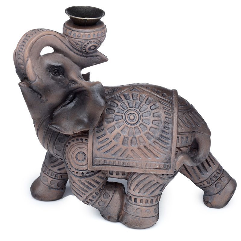 Wood Effect Elephant Backflow Incense Burner for Ultimate Relaxation