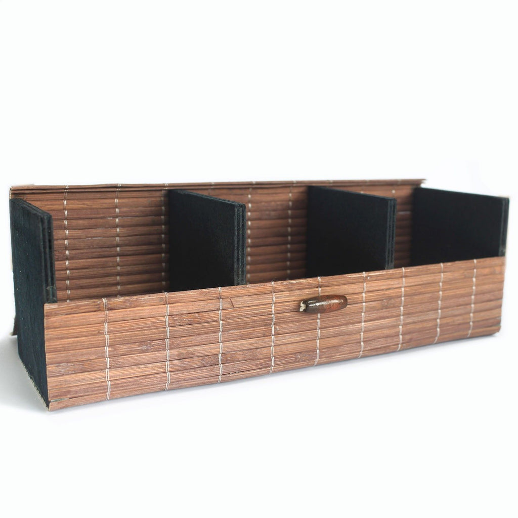 Elegant Triple Box Slatted Bamboo Candle and Gift Boxes for All