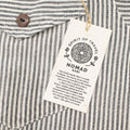 Nomad Sari Grandad Shirt in Grey Stone with Vertical Stripes