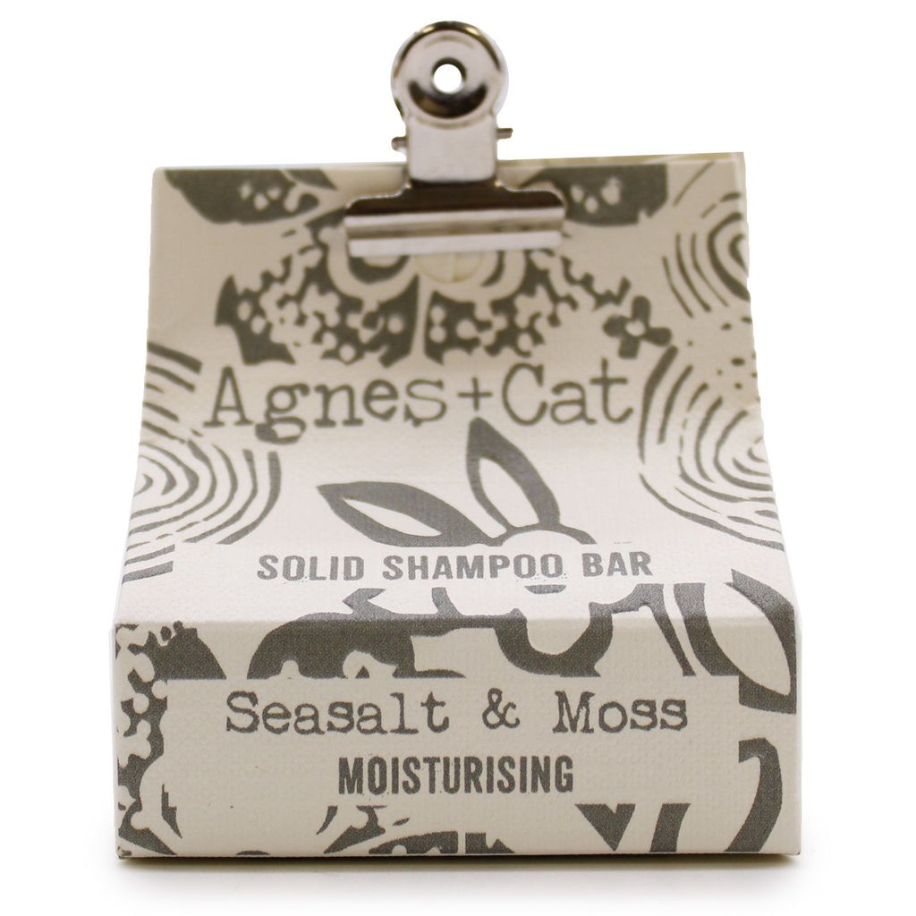 Agnes + Cat Sea Salt & Moss Solid Shampoo for Fresh Hair Care
