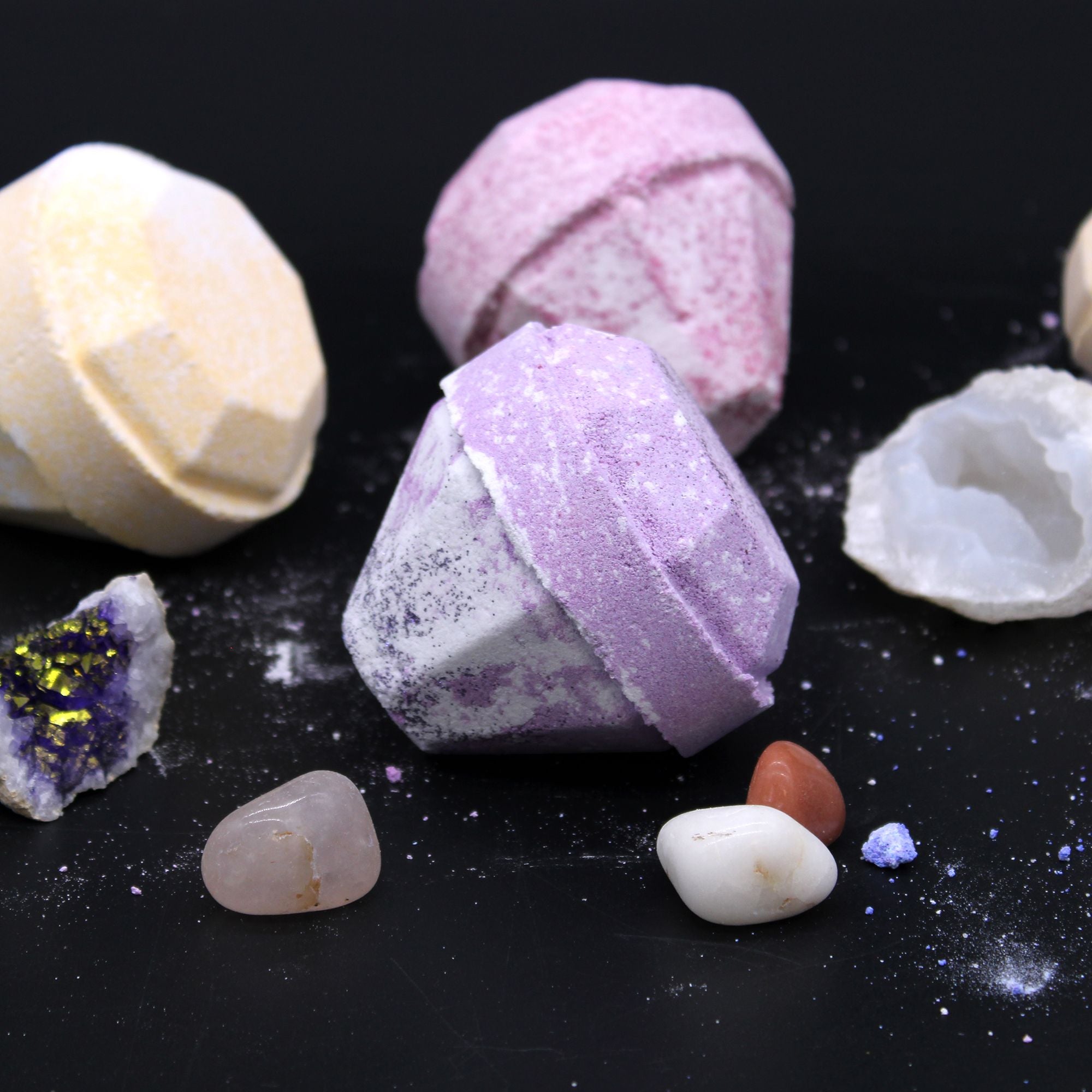 Gemstone Bath Bomb Very Berry with Hidden Gem Surprise