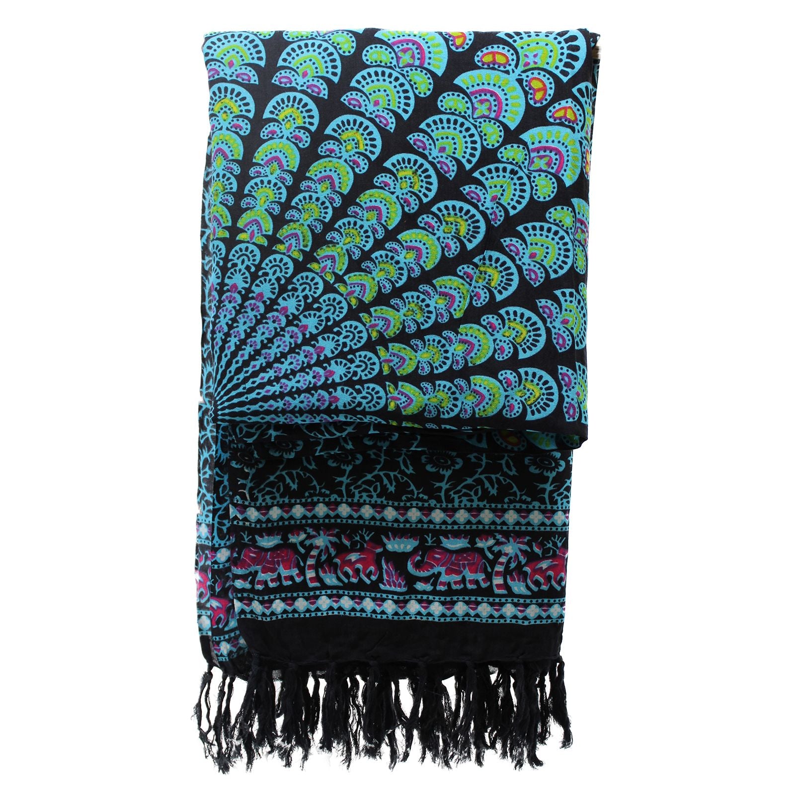 Peacock Classic Mandala Sarongs for Stylish Beachwear Accessory