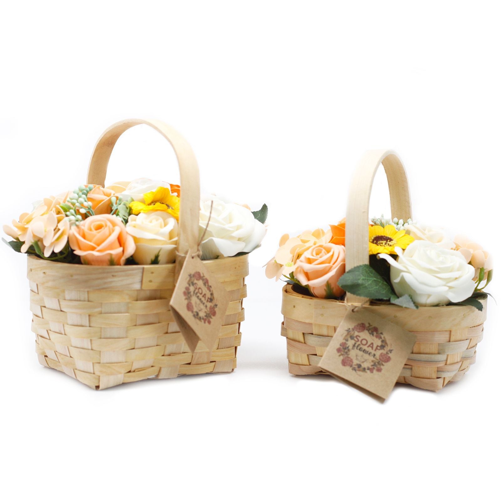Medium Orange Bouquet in Wicker Basket for Special Occasions