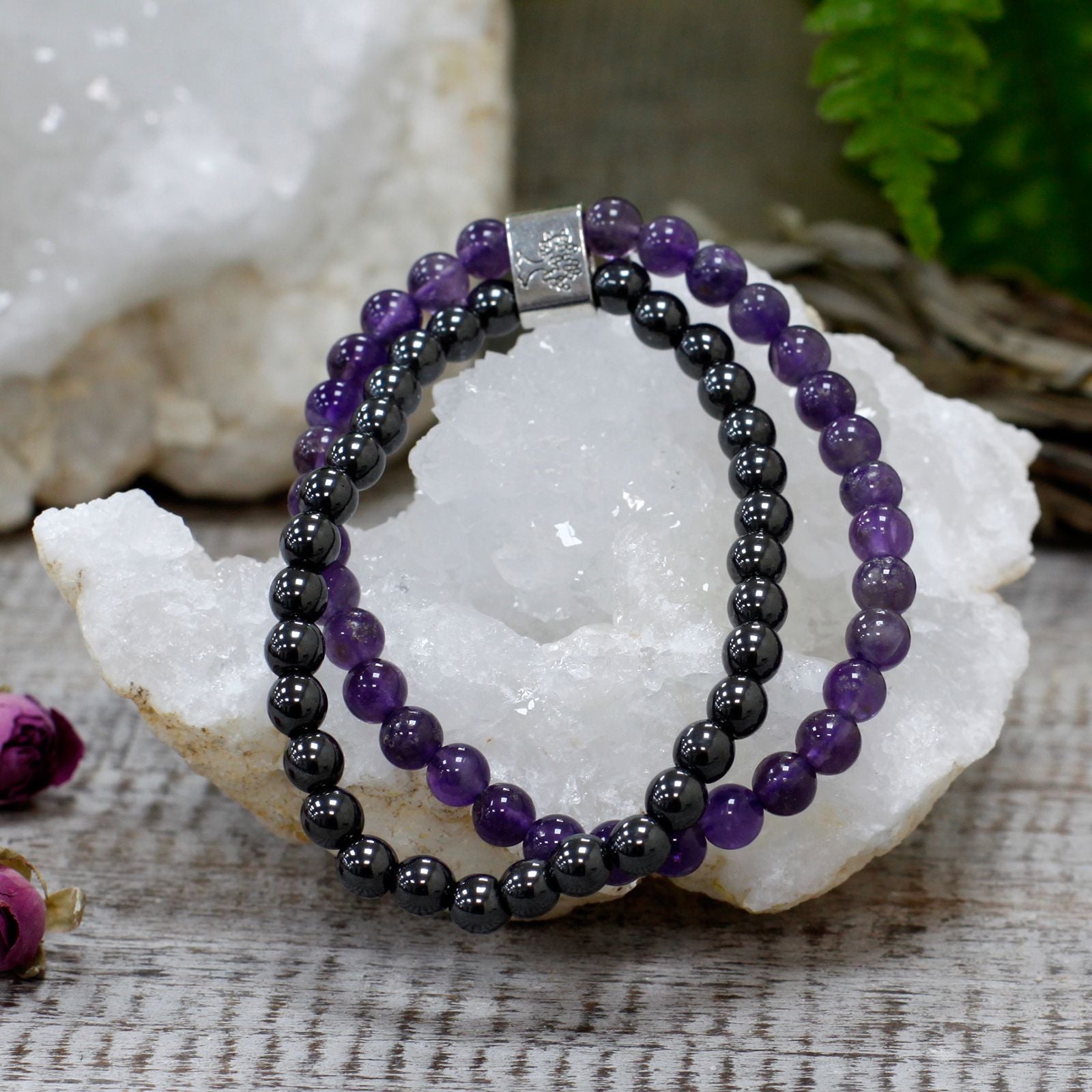Magnetic Amethyst Gemstone Bracelet with Elegant Style Appeal