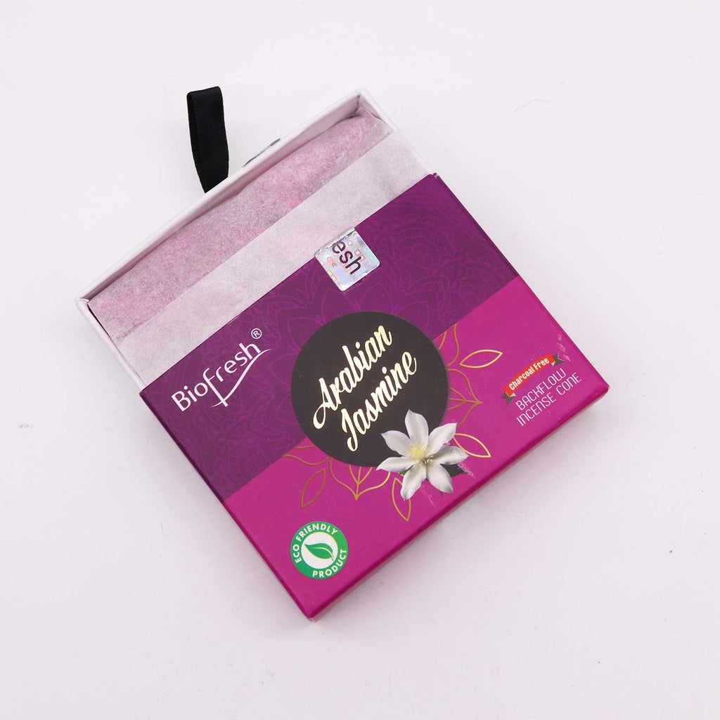 Biofresh Backflow Incense Cones with Arabian Jasmine Fragrance