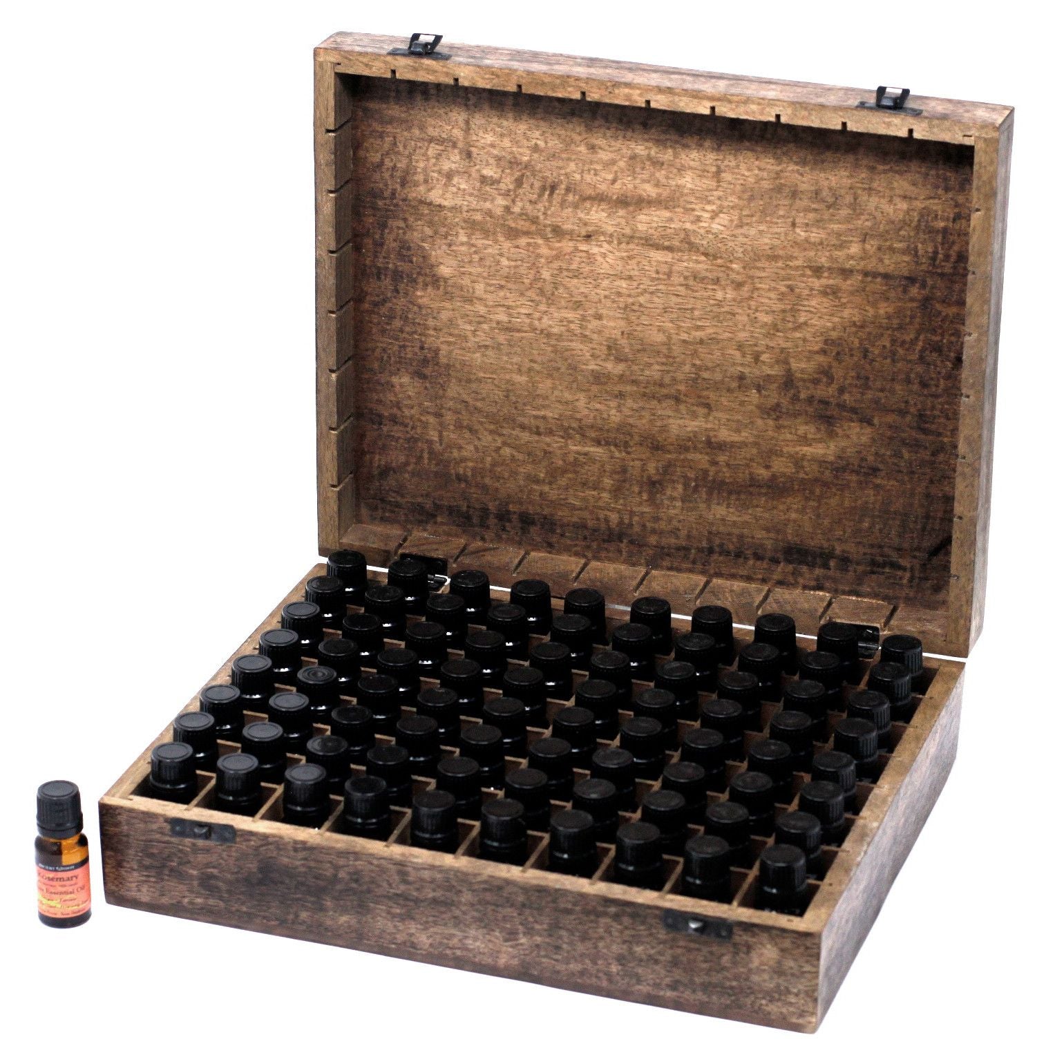 Mango Aromatherapy Box with Floral Design Holds 80 Essential Oils