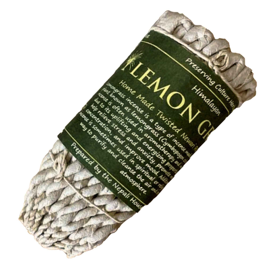 Pure Herbs Rope Incense Lemongrass for Refreshing Home Fragrance