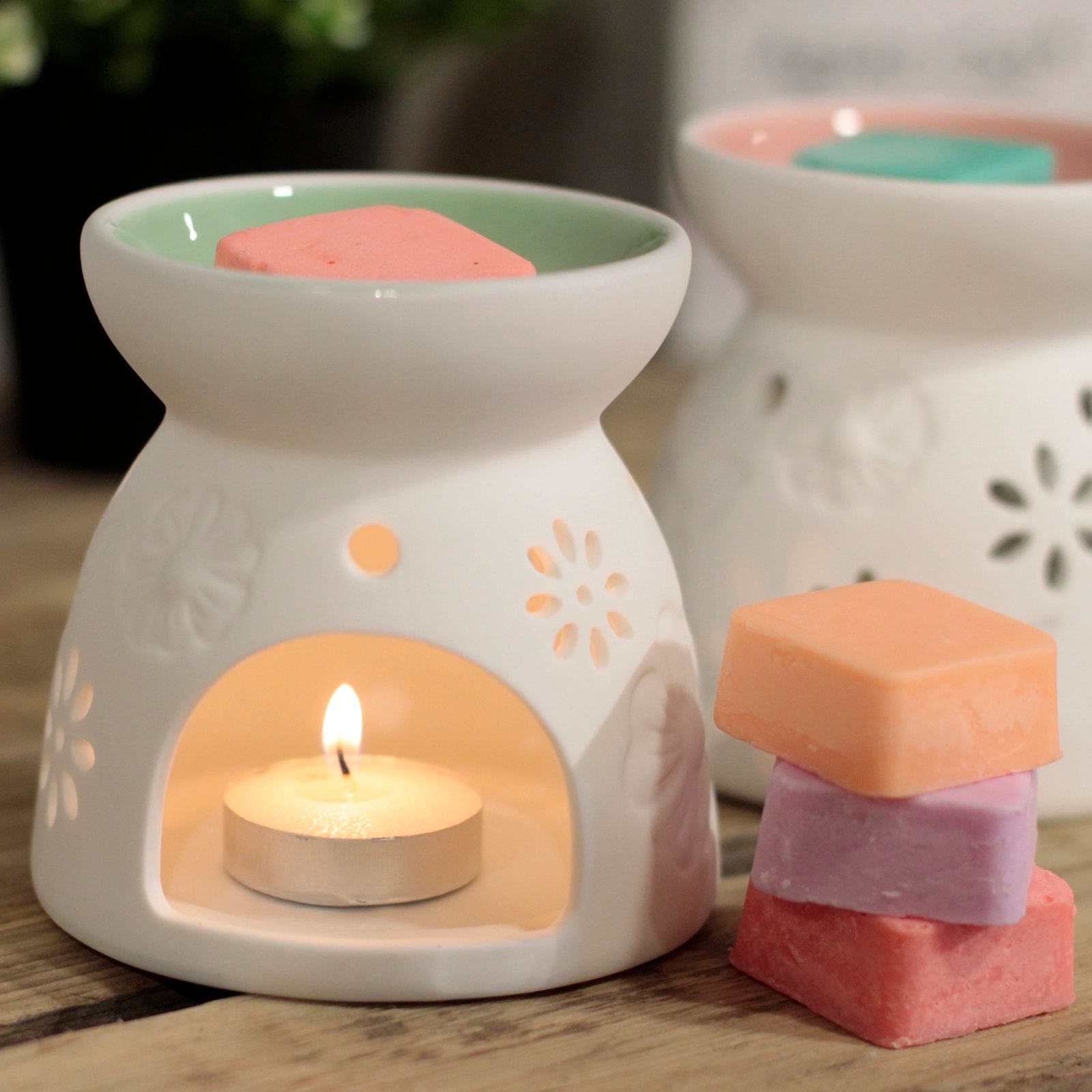 Agnes + Cat Wax Melter with Four Soy Wax Melts