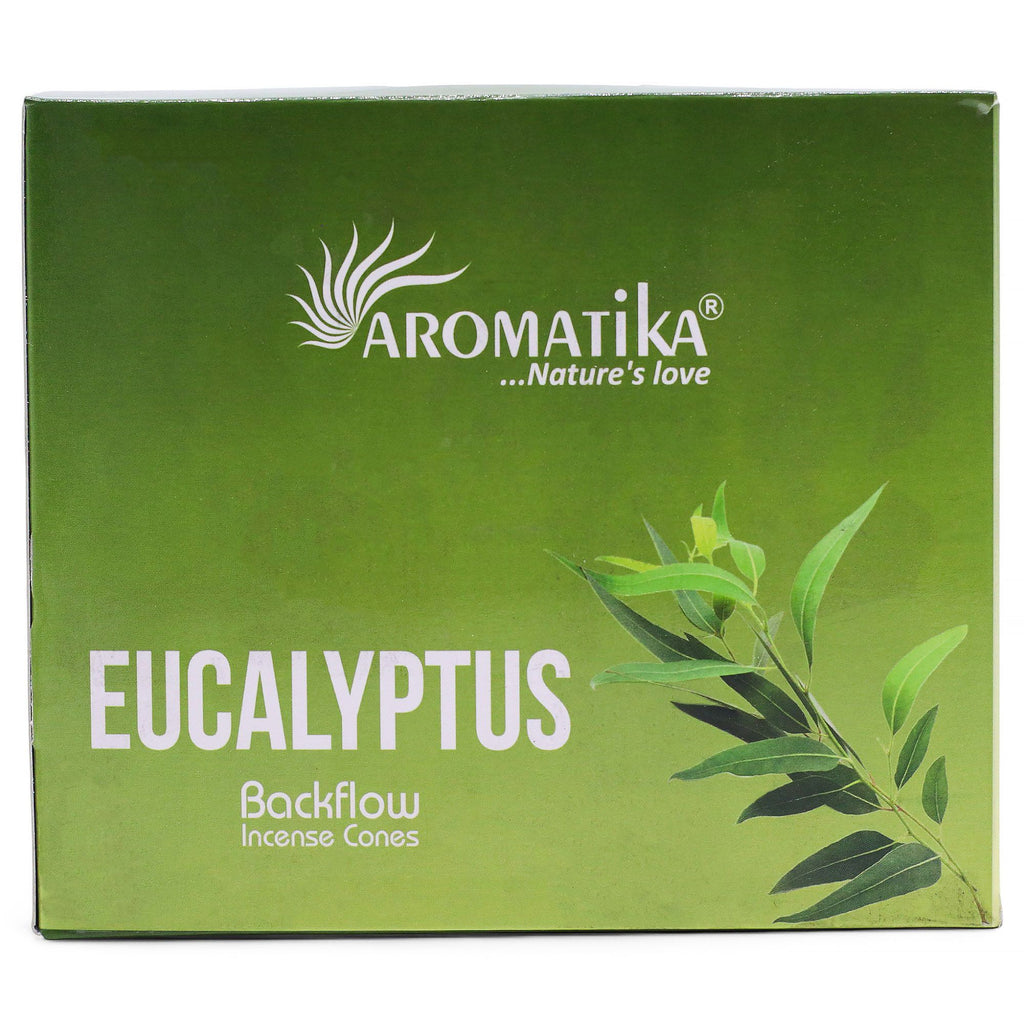 Pack of 10 Eucalyptus Masala Backflow Incense Cones for Relaxation