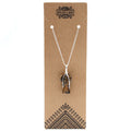 Gemstone Guardian Angel Pendant with Tiger Eye and Silver Chain